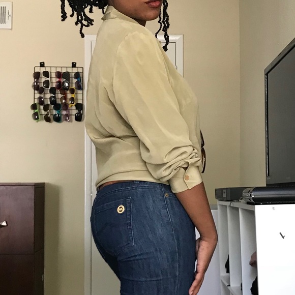 🌹Norton McNaughton 100% silk button down top 14 - Picture 6 of 8